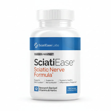 SciatiEase Sciatic Nerve Health Support Supplement - Nerve Support Formula with AlphaPalm, Pea, Vitamin B Complex, Alpha Lipoic Acid 300mg - 120 Capsules