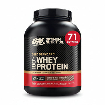 Optimum Nutrition Gold Standard 100% Whey Protein Powder, Double Rich Chocolate, 5 Pound (Packaging May Vary)