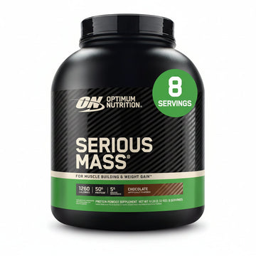 Optimum Nutrition Serious Mass, Weight Gainer Protein Powder, Mass Gainer, Vitamin C and Zinc for Immune Support, Creatine, Chocolate, 6 Pound (Packaging May Vary)