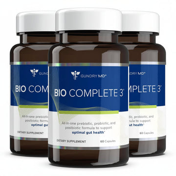 Gundry MD® Bio Complete 3, 3-in-1 Probiotics for Gut Health, Probiotic Supplements for Digestion, Supplement Supporting Bloating, Gas, Food Cravings, Energy Levels, Skin, and Focus, 30 Day Supply