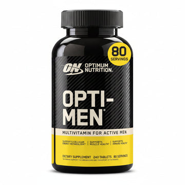 Optimum Nutrition Opti-Men, Vitamin C, Zinc and Vitamin D, E, B12 for Immune Support Mens Daily Multivitamin Supplement, 240 Count (Packaging May Vary)