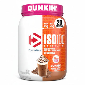 Dymatize x Dunkin' Mocha Latte ISO100 Whey Protein Powder