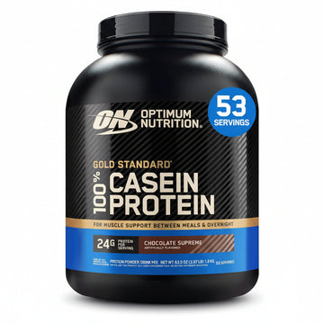 Optimum Nutrition Gold Standard 100% Micellar Casein Protein Powder, Slow Digesting, Helps Keep You Full, Overnight Muscle Recovery, Chocolate Supreme, 4 Pound (Packaging May Vary)