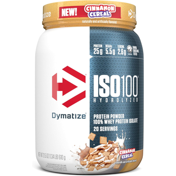 Dymatize ISO100 Whey Protein Powder Isolate, Cinnamon Cereal